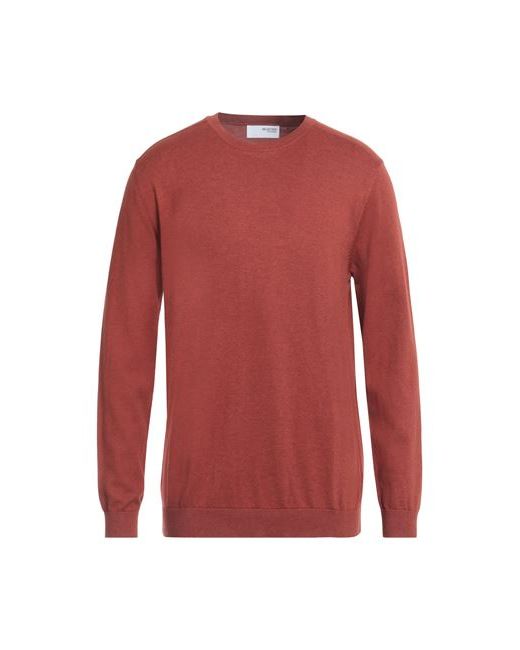 Selected Homme Man Sweater Rust Pima Cotton