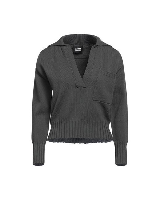 Alpha Studio Sweater Lead Wool Polypropylene