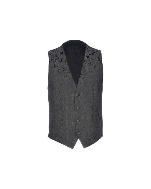 Dolce & Gabbana Man Tailored Vest Steel Polyester Polyamide Elastane