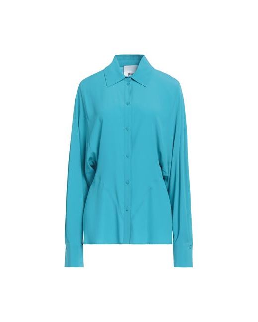 Erika Cavallini Shirt Turquoise Acetate Silk