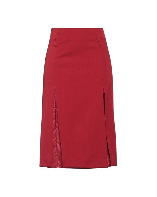 Victoria Beckham Midi skirt Burgundy Polyester Virgin Wool