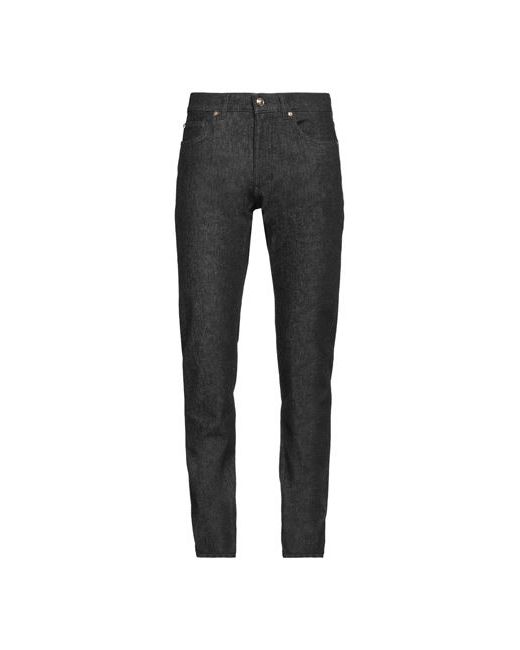 Versace Man Jeans Steel Cotton Elastane Viscose Calfskin