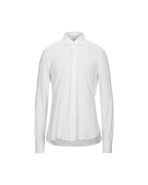 Boglioli Man Shirt Ivory ½ Cotton