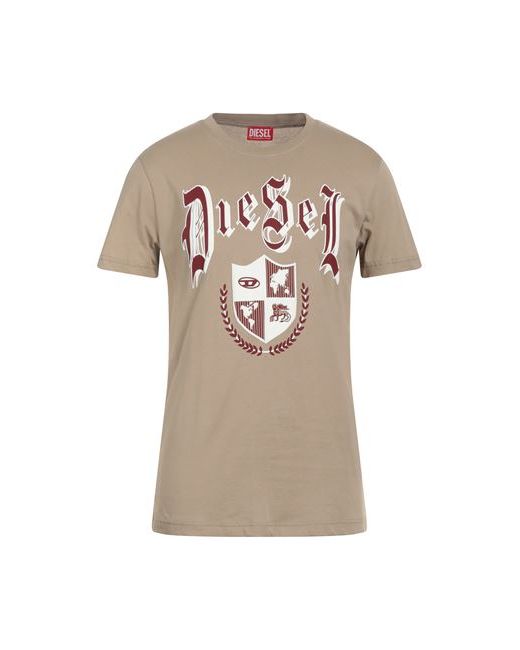 Diesel Man T-shirt Light brown Cotton