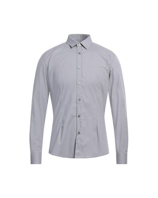 Grey Daniele Alessandrini Man Shirt Cotton Elastane