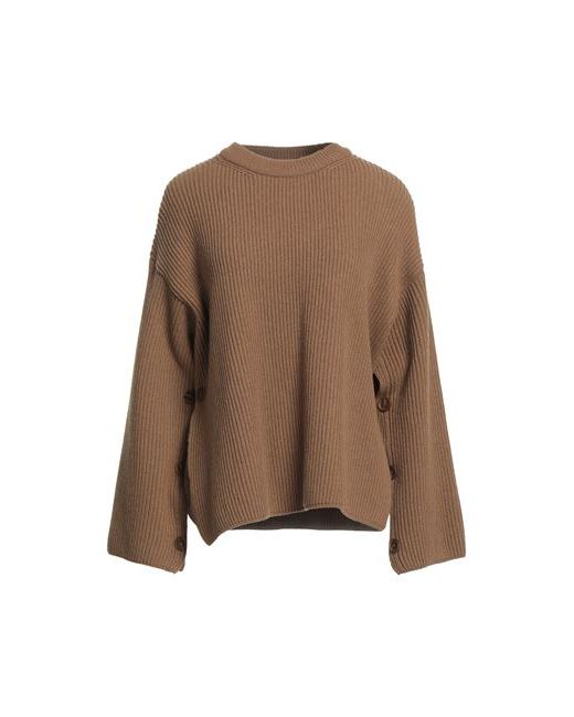 Erika Cavallini Sweater Camel Wool Polyamide