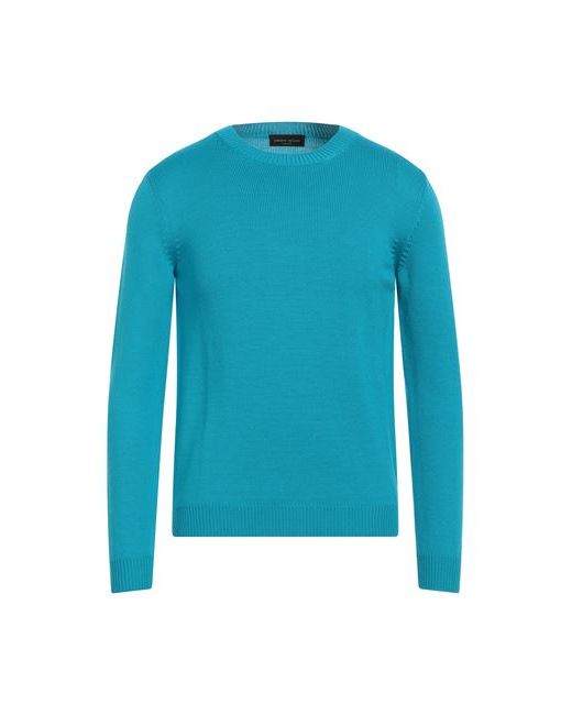 Roberto Collina Man Sweater Azure Merino Wool