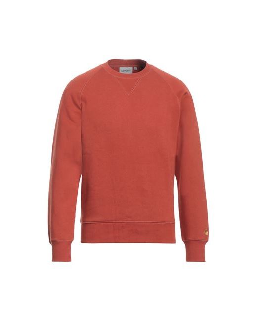 Carhartt Man Sweatshirt Rust Cotton Polyester