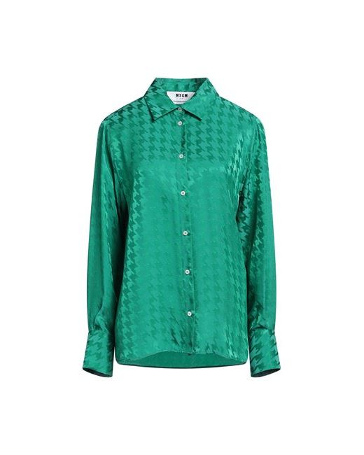 Msgm Shirt Emerald Acetate Viscose