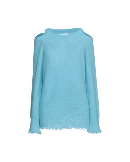 Erika Cavallini Sweater Azure Alpaca wool Mohair Polyamide