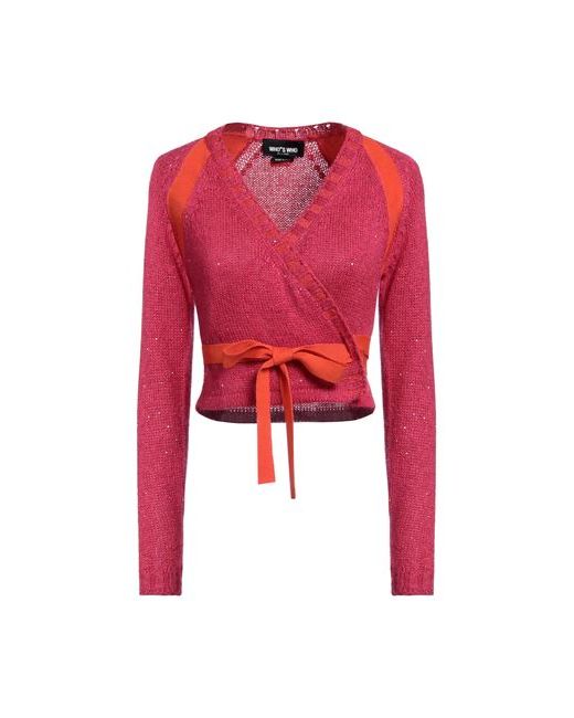 Whos Who Whos Who Wrap cardigans Fuchsia Wool Acrylic Polyester Mohair wool Polyamide
