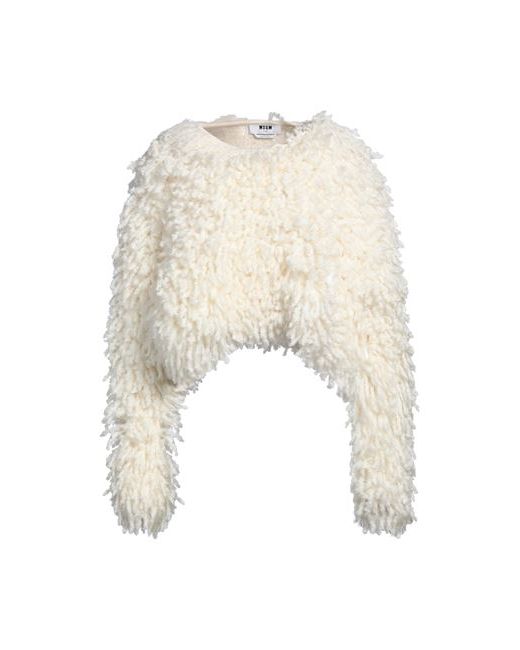 Msgm Sweater Ivory Acrylic Wool Mohair wool Polyamide