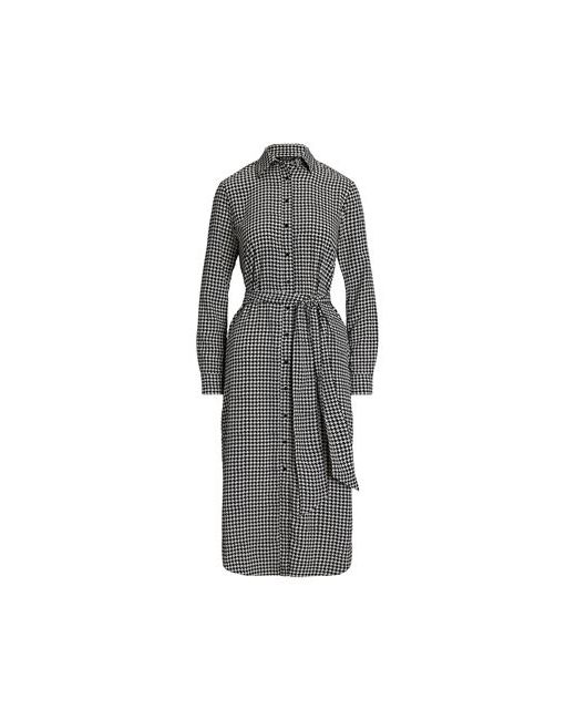 Lauren Ralph Lauren Houndstooth Belted Crepe Shirtdress Midi dress Recycled polyester