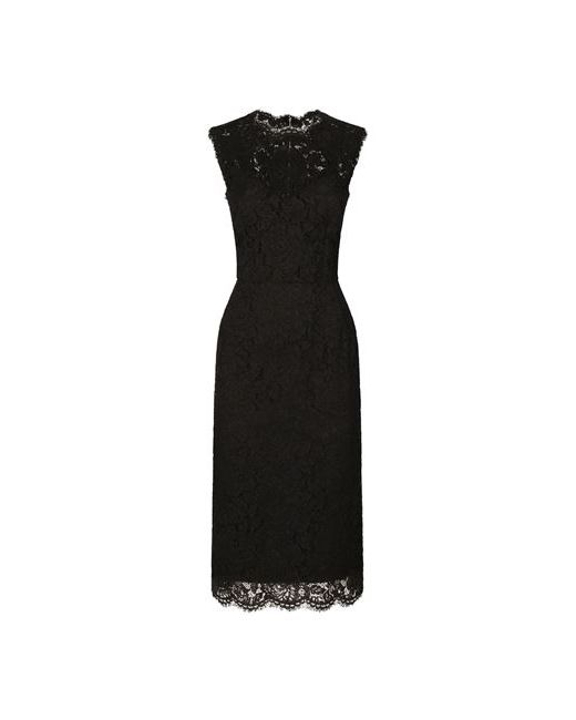 Dolce & Gabbana Branded Stretch Lace Calf-length Dress Midi dress Viscose