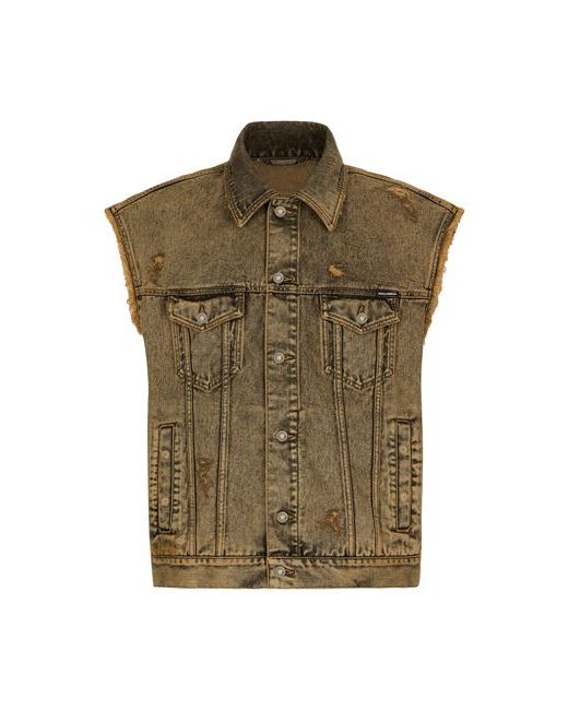 Dolce & Gabbana Denim Vest Jacket Man outerwear Cotton