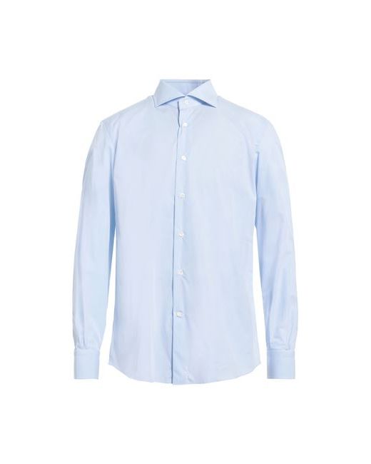 Mazzarelli Man Shirt Sky 16 ½ Cotton