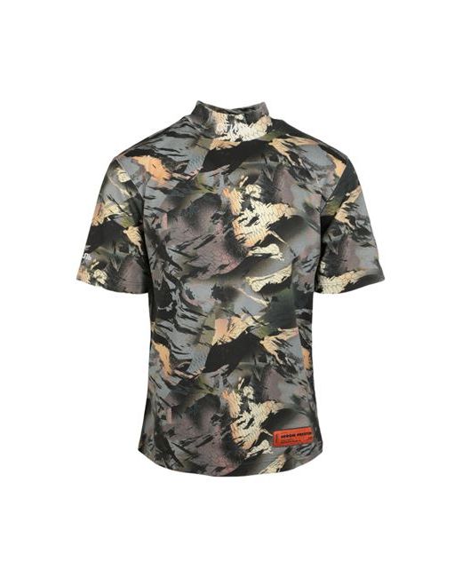 Heron Preston Ctnmb Camouflage Mock-neck T-shirt Man Multicolored Cotton