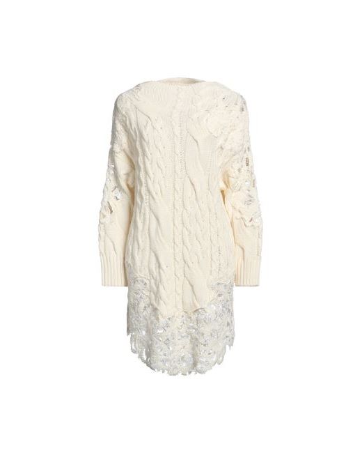 Ermanno Scervino Sweater Ivory Virgin Wool Acrylic Cotton Polyamide