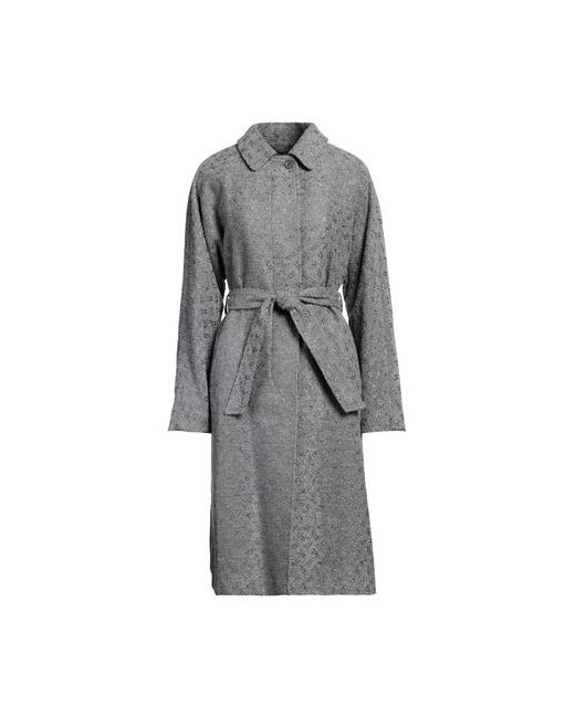 Herno Overcoat Trench Coat Polyester Viscose Wool Polyamide Metallic fiber