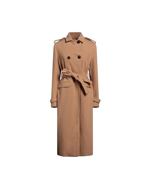 White Wise Coat Camel Polyester