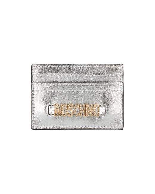 Moschino Logo Belt Crystal-embellished Card Holder Document holder Polyolefin