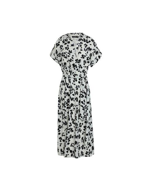 Lauren Ralph Lauren Leaf-print Belted Crepe Dress Midi dress Ivory Recycled polyester