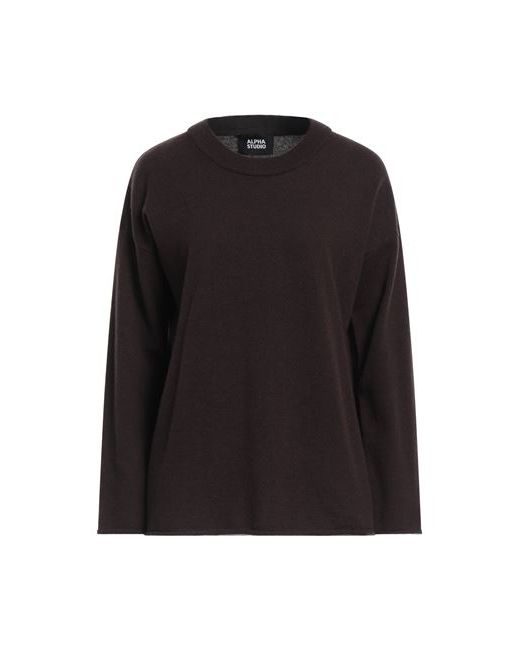 Alpha Studio Sweater Dark Wool Cashmere